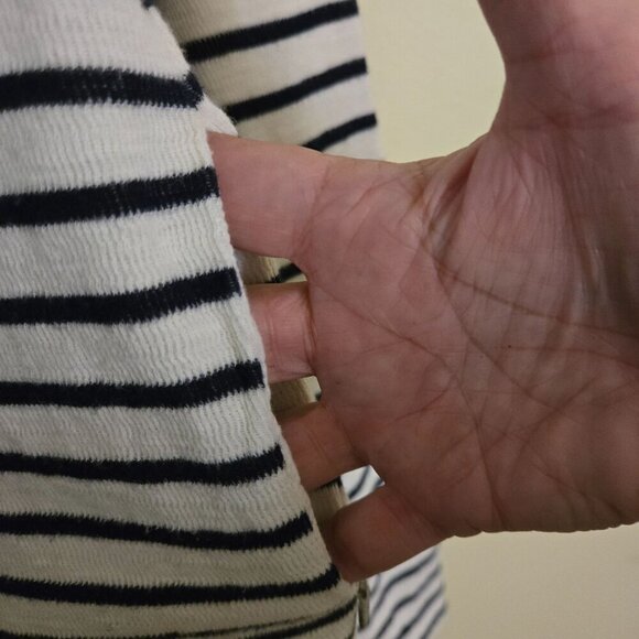 Maison Scotch & Soda J'adore L'hiver Striped Open Front Cardigan Sweater Size 2 - Picture 4 of 6